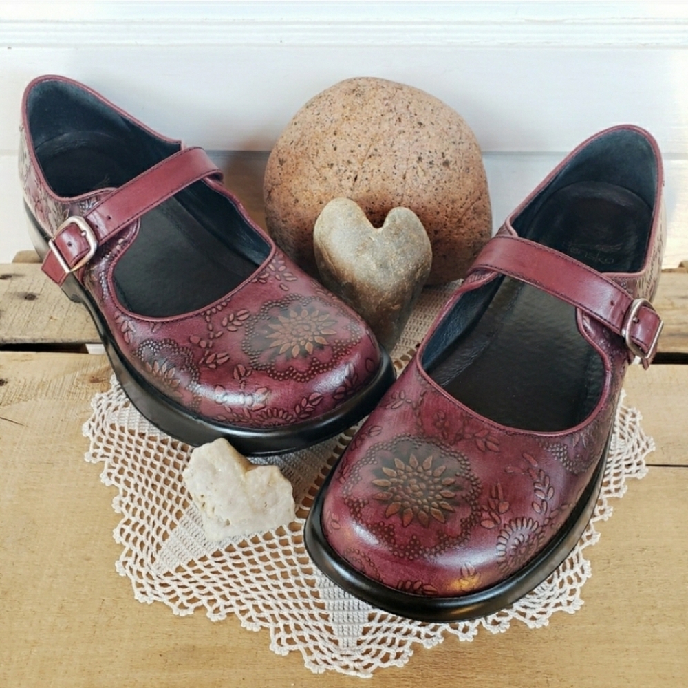 🌸Reserved for Cilia🌸Mulberry Dansko Platform Mary Jane Buckle Boho Cottage 38 - Picture 12 of 14